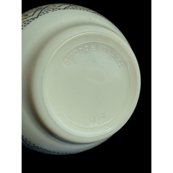 Arcopal France  039 Ceramic Bowl With Blue Pattern 5 Inches Diameter 3 Inches He - Picture 9 of 9